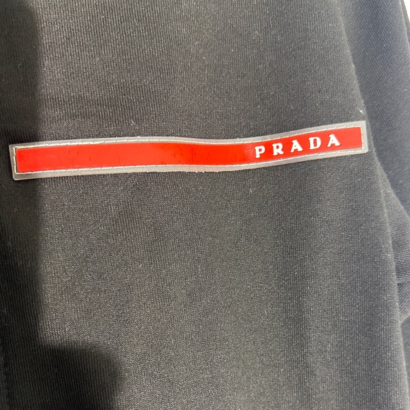 Prada Black Jacket with Red Stripe - Picture 2 of 8